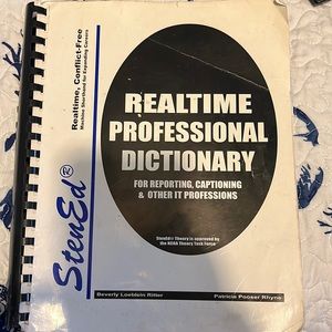 Court reporter’s professional dictionary book